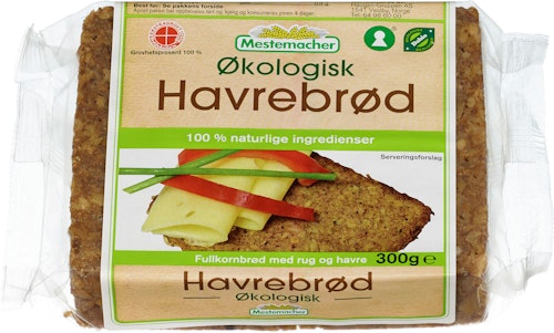 Bilde: © Mestemacher / Kolonial.no Mestemacher Havrebrød Økologisk 300 g