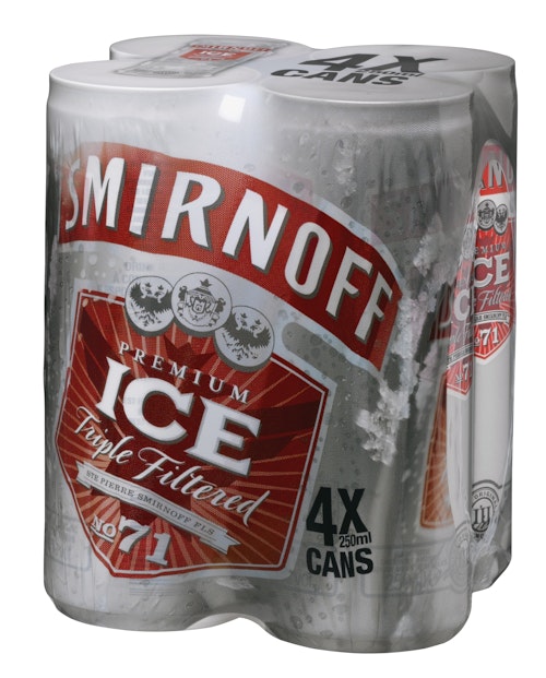 Bilde: © Smirnoff / Kolonial.no Smirnoff Smirnoff Ice 4 x 0,25l, 1 l