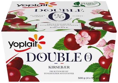 Bilde: © Yoplait / Kolonial.no Yoplait Yoplait 00% Kirsebær, 4x125g, 500 g