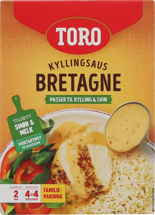 Bilde: © Toro / Kolonial.no Toro Bretagne Kyllingsaus Familiepakke 4 stk
