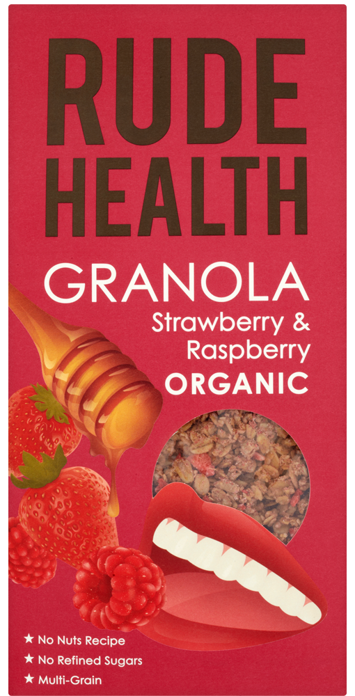 Rude Health Strawberry & Raspberry Granola Økologisk