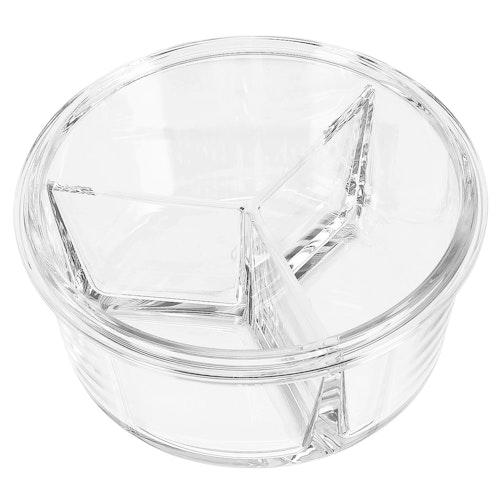 Clas Ohlson Matboks glass med plastlokk 3 rom, 0,6l