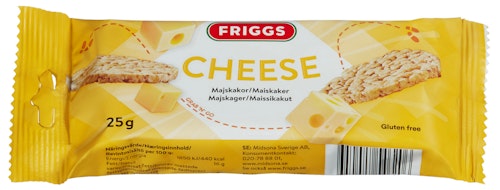 Friggs Maiskaker Snackpack Cheese Glutenfri