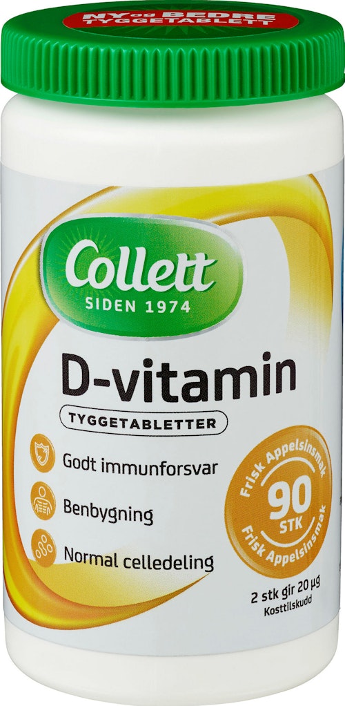 Bilde: © Collett / Kolonial.no Collett D-vitamin 90 stk