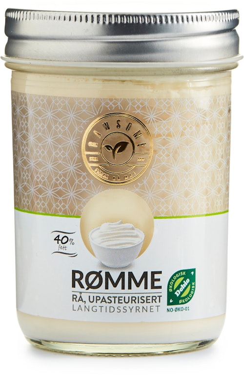 Bilde: © Rawsome / Oda Rawsome Upasteurisert Rå Rømme 40%, 250 ml