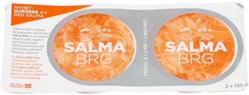Bilde: © Salma / Kolonial.no Salma Salma Brg 2 Stk Lakseburger, 260 g