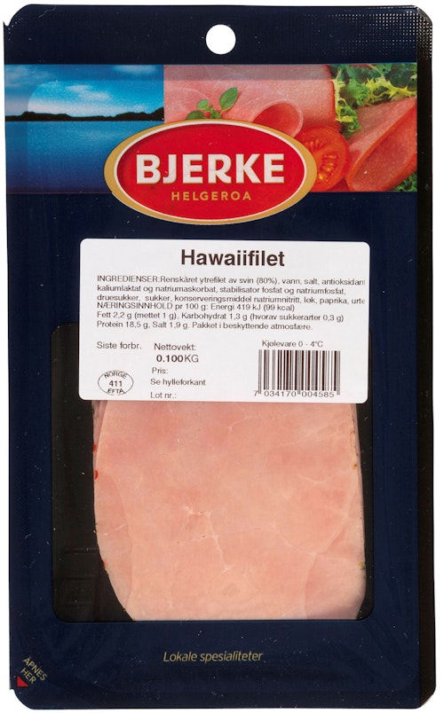 Bilde: © Bjerke Spekemat / Kolonial.no Bjerke Spekemat Hawaiifilet 100 g