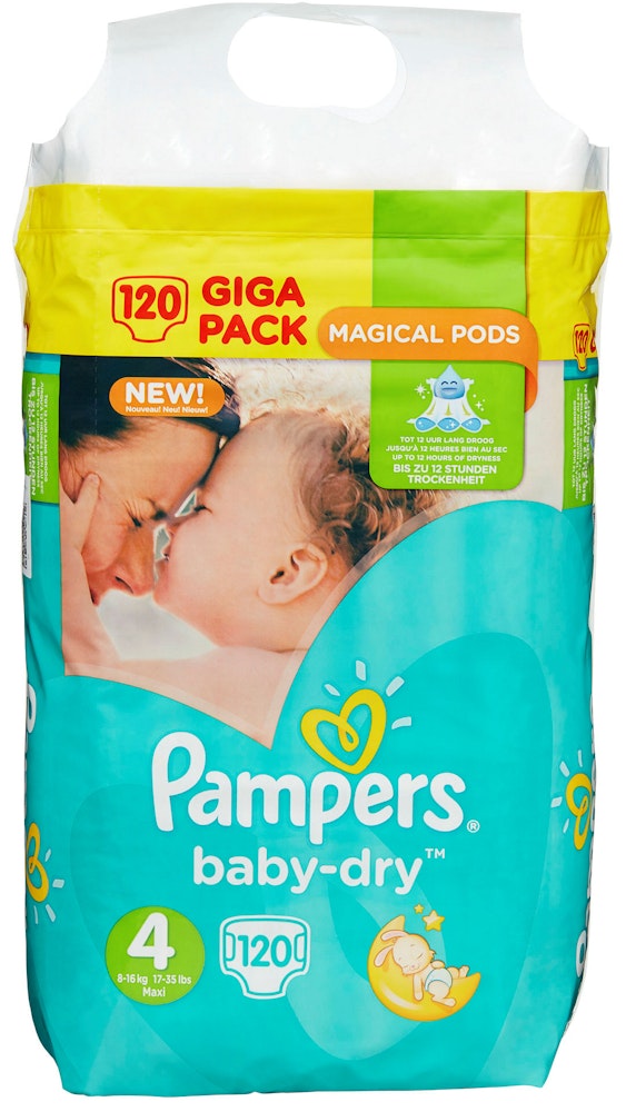 Pampers Bleie Baby Dry Str.4, 8-16kg