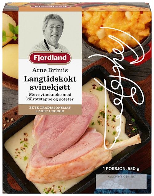 Bilde: © Fjordland / Kolonial.no Fjordland Brimi Lettsaltet Svineknoke 550 g