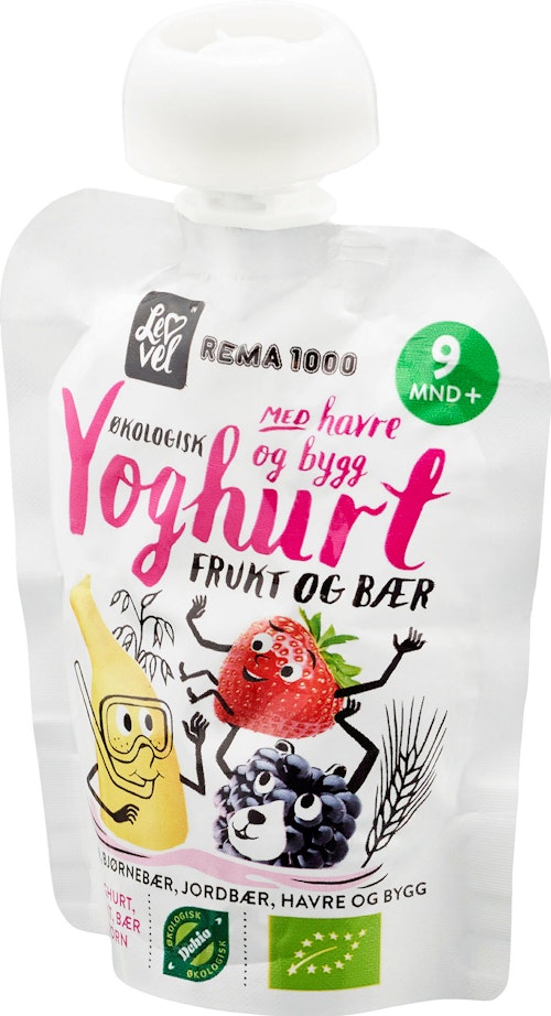REMA 1000 Lev Vel Yoghurt med Frukt Bær Fra 9 mnd