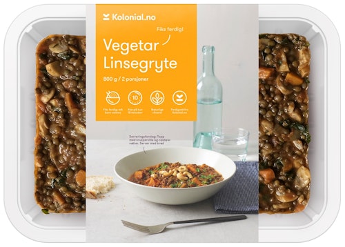 Bilde: © Gastro Kitchen / Kolonial.no Gastro Kitchen Linsegryte Fiks ferdig, 2 Porsjoner, 800 g
