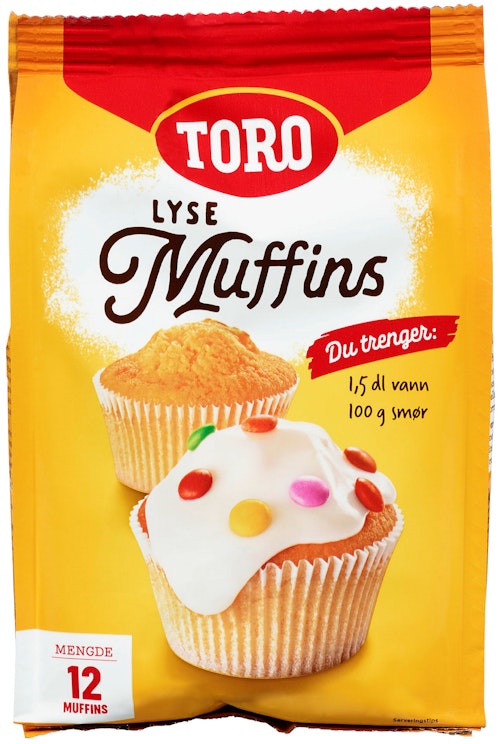 Bilde: © Toro / Kolonial.no Toro Muffins Mix Lyse muffins, 331 g
