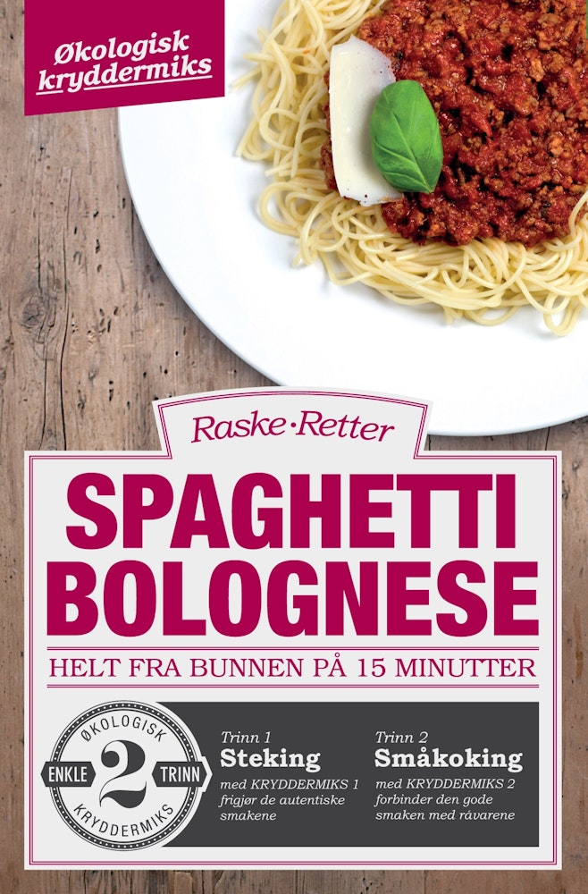Raske Retter Spaghetti Bolognese Kryddermiks Økologisk