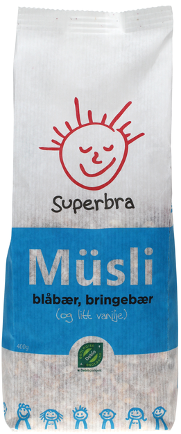 Superbra Müsli med Blåbær, Bringebær & Vanilje