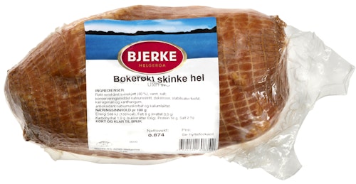Bjerke Spekemat Hel Bøkerøkt Skinke Kokt