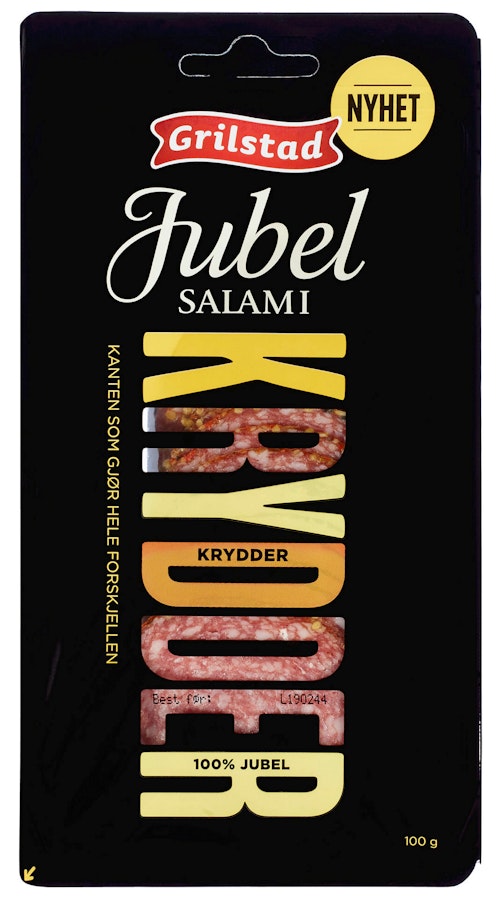 Bilde: © Grilstad / Kolonial.no Grilstad Grilstad Jubelsalami Krydderet 100 g