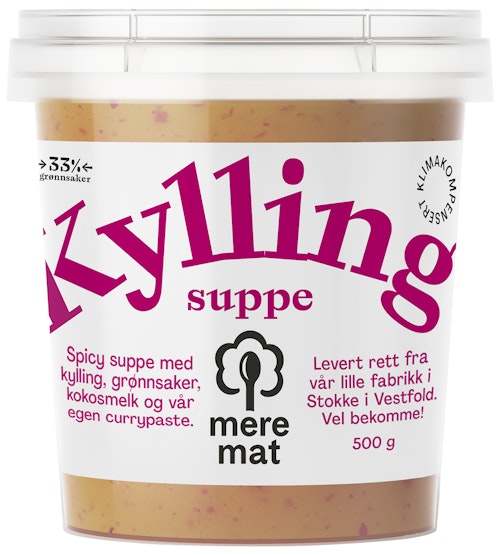 Bilde: © Mere Mat / Oda Mere Mat Suppe med Kylling, Curry & Grønnsaker 500 g