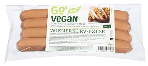 Bilde: © Go Vegan / Oda Go Vegan Go' Vegan Wienerpølser 4 Stk, 240 g
