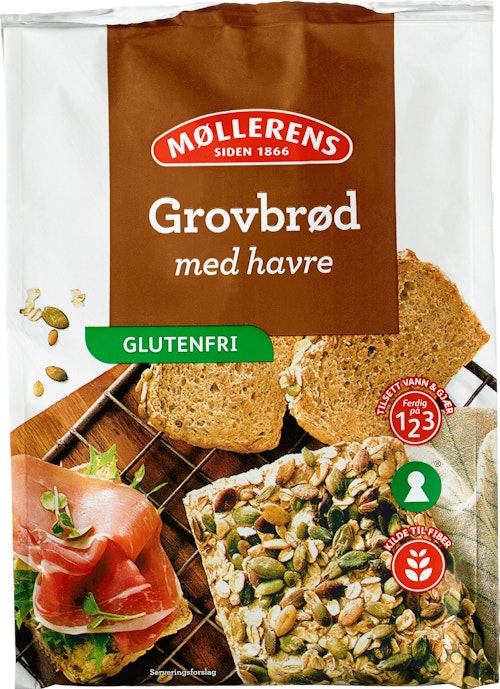 Bilde: © Møllerens / Oda Møllerens Grovbrød med Havre Glutenfri