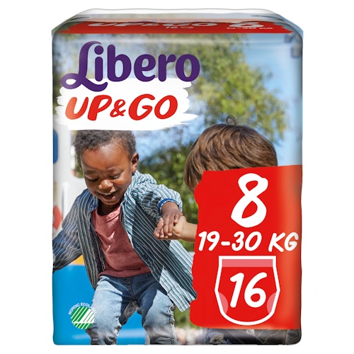 Bilde: © Libero / Kolonial.no Libero Libero Up&Go Str.8 19-30kg, 16 stk