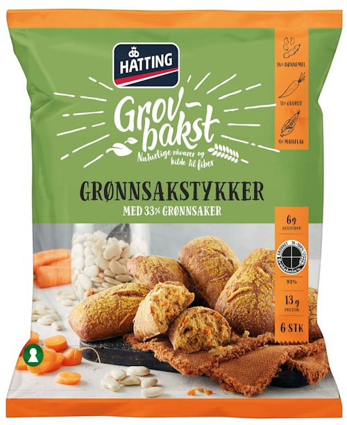 Bilde: © Hatting / Oda Hatting Grønnsakstykker 6 stk, 402 g