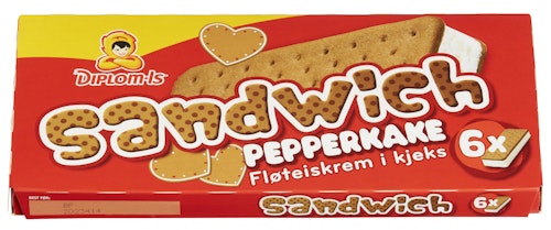 Bilde: © Diplom-Is / Kolonial.no Diplom-Is Sandwich Pepperkake 6 stk, 0,72 l