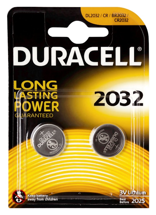 Bilde: © Duracell / Kolonial.no Duracell Batteri 2032 3V Lithium 2 stk