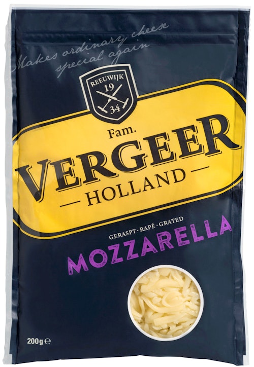 Bilde: © Vergeer / Kolonial.no Vergeer Mozzarella Revet 200 g
