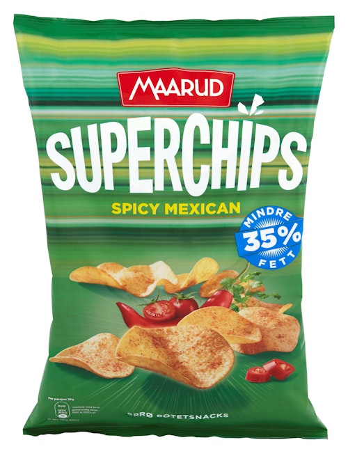 Bilde: © Maarud / Kolonial.no Maarud Superchips Spicy Mexican 135 g