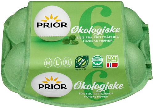 Bilde: © Prior / Oda Prior Økologiske Egg Str M/L/XL, 6 stk
