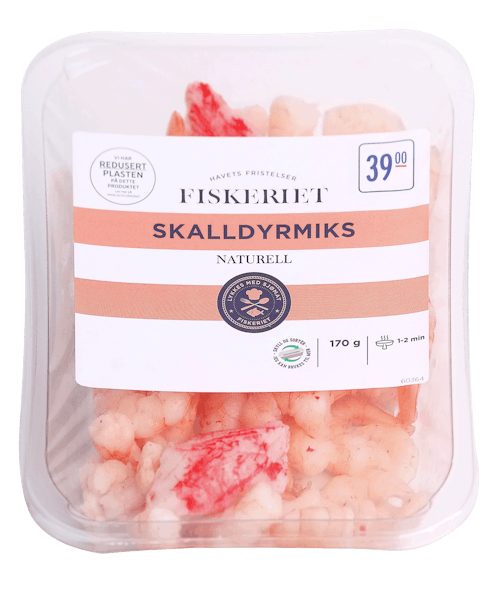 Bilde: © Fiskeriet / Kolonial.no Fiskeriet Skalldyrmiks 170 g