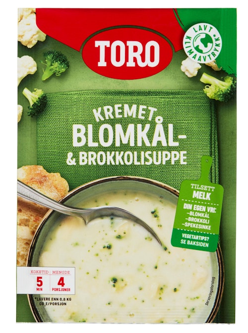 Bilde: © Toro / Kolonial.no Toro Blomkål & Brokkolisuppe 64 g