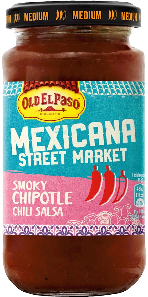 Bilde: © Old El Paso / Kolonial.no Old El Paso Restaurante Salsa Smoky Chipotle 292 g