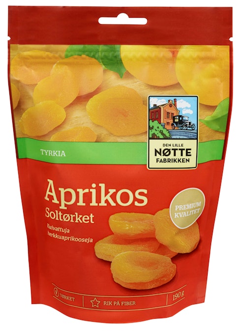 Bilde: © Den Lille Nøttefabrikken / Oda Den Lille Nøttefabrikken Aprikos Tørket 190 g