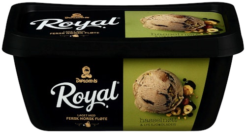 Bilde: © Diplom-Is / Kolonial.no Diplom-Is Royal Hasselnøtt 0,9 l