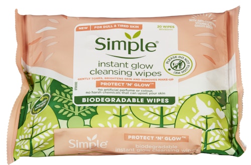 Bilde: © Simple / Oda Simple Biodegradable Wipes 20 stk