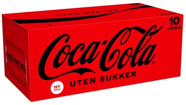 Coca-Cola Coca-Cola Uten Sukker 10 x 0,33l, 3,3 l