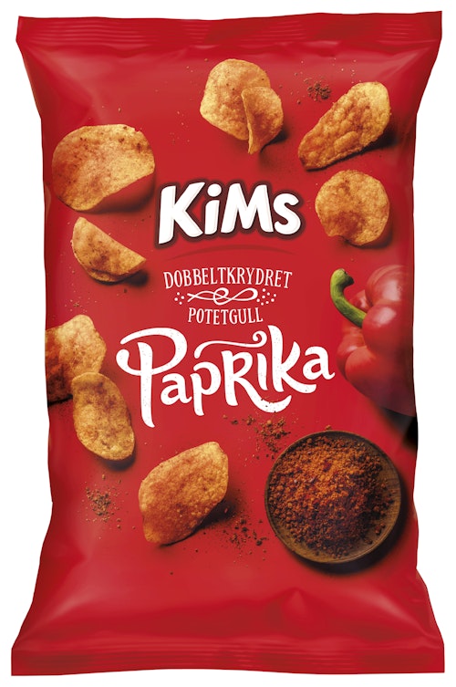 Bilde: © Kims / Kolonial.no Kims Potetchips Paprika 250 g