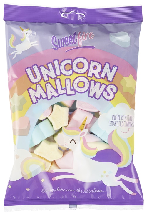 Bilde: © Sweetfire / Oda Sweetfire Enhjørning Mallows 150 g