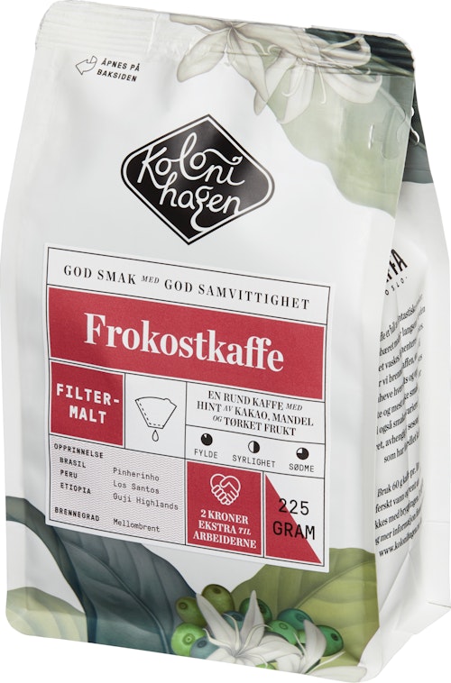Bilde: © Kolonihagen / Kolonial.no Kolonihagen Frokostkaffe Filtermalt, 225 g
