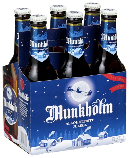 Bilde: © Munkholm / Kolonial.no Munkholm Munkholm Juleøl 6 x 0,33l, 1,98 l