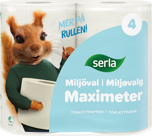 Bilde: © Serla / Kolonial.no Serla Maximeter Toalettpapir 4 stk