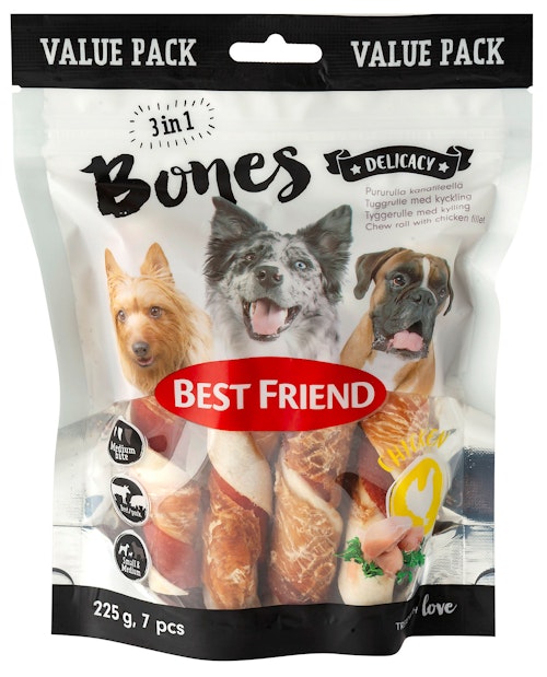 Bilde: © Best Friend / Oda Best Friend Bones 3 in 1 Rull 7 x 12cm