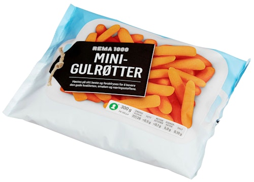 Bilde: © REMA 1000 / Kolonial.no REMA 1000 Minigulrot 300 g