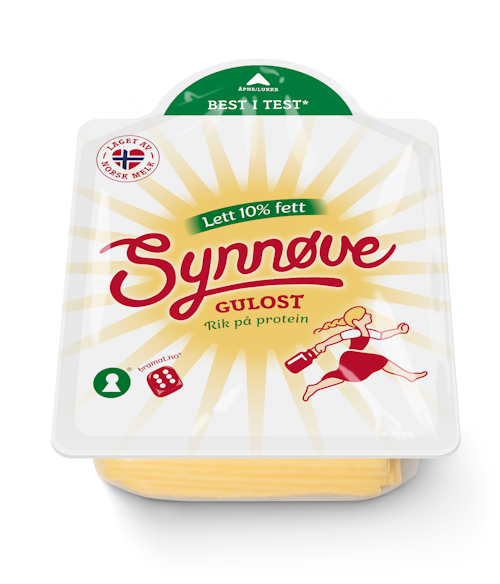 Bilde: © Synnøve / Kolonial.no Synnøve Lett Ost Skivet 10%, 150 g