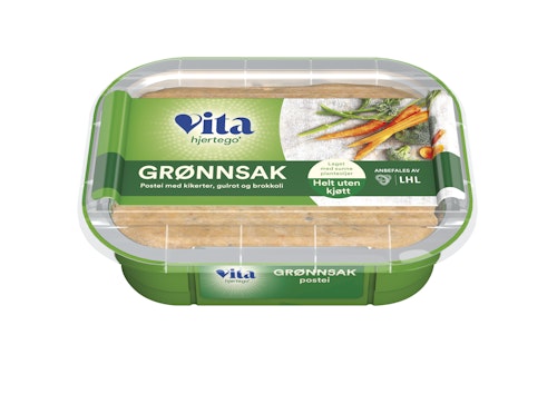 Bilde: © Vita Hjertego' / Kolonial.no Vita Hjertego' Vita Hjertego´ Grønnsakspostei 175 g