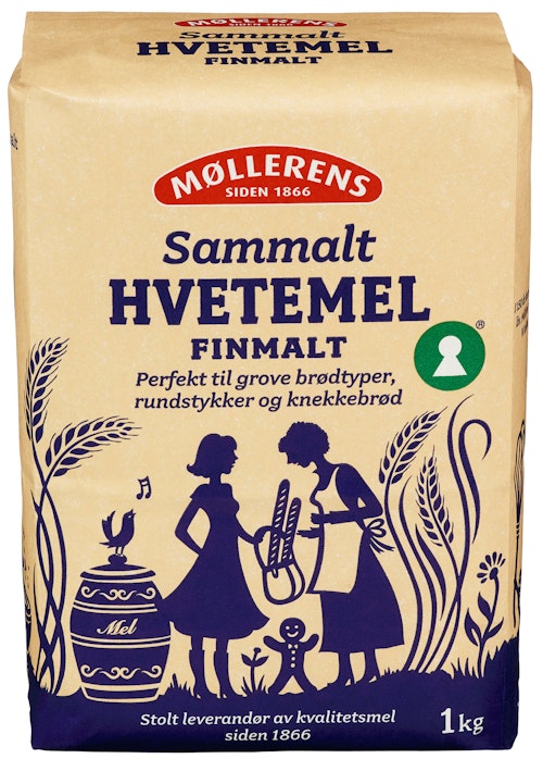 Bilde: © Møllerens / Oda Møllerens Hvete Sammalt Fin, 1 kg