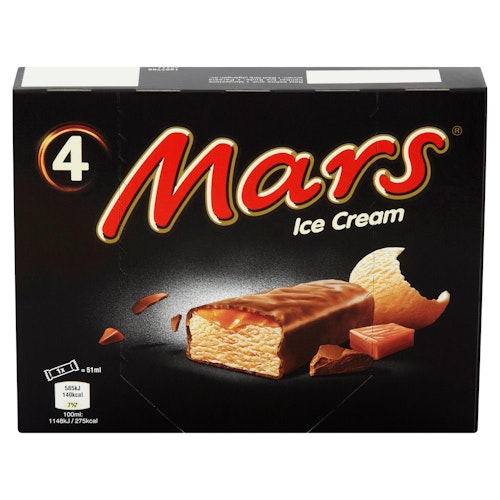 Mars Iskrem 4 stk, 204 g