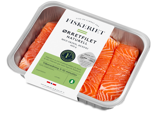 Bilde: © Fiskeriet / Oda Fiskeriet Ørretfilet med Skinn Naturell, 400 g