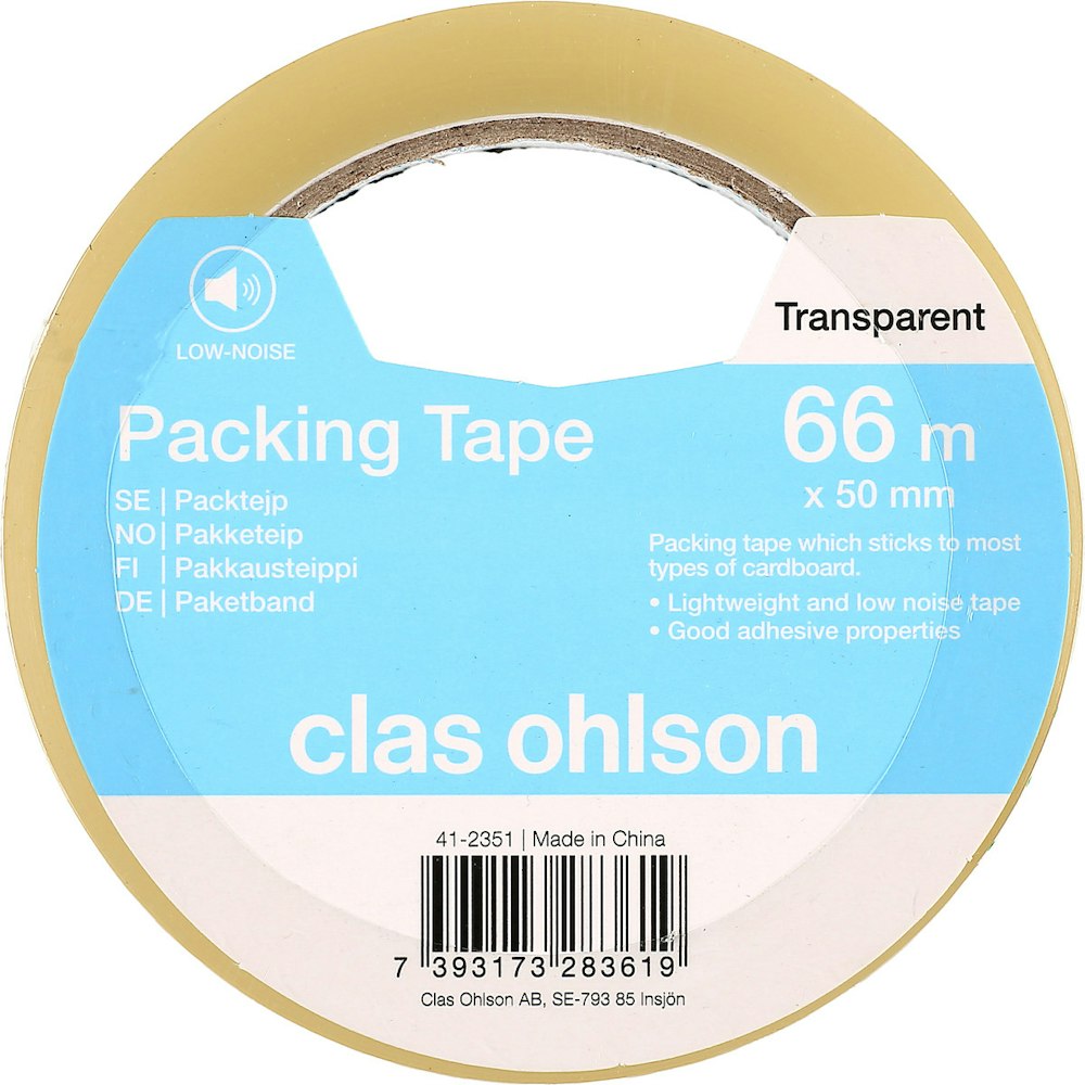 Clas Ohlson Pakketeip Transparent 66mx50mm